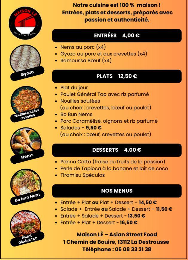 MAISON LÊ - Asian Street Food - Menu Image 1